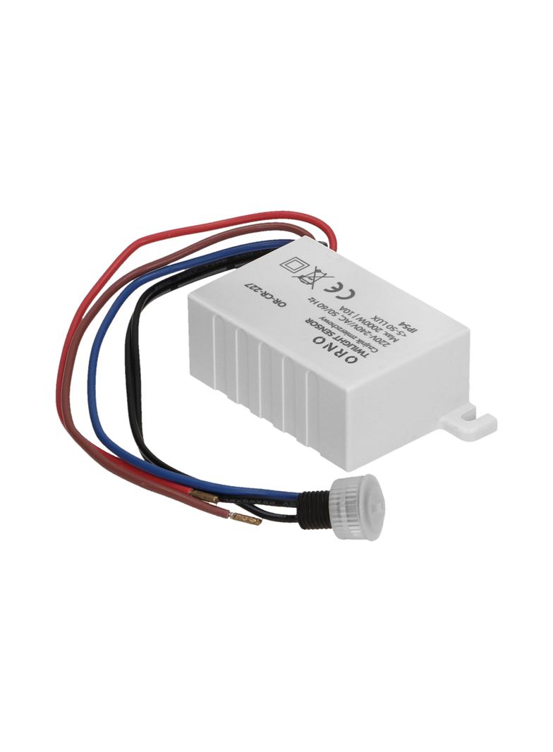 Czujnik zmierzchowy z hermetyczną zewnętrzną sondą, IP54, mini, 2000W OR-CR-227 ORNO