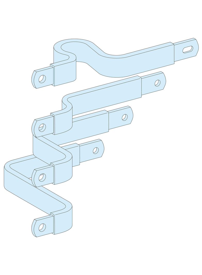 Rozdzielnice PrismaSet, przyłącza do mocowanego poziomo aparatu NSX250 250A 4P