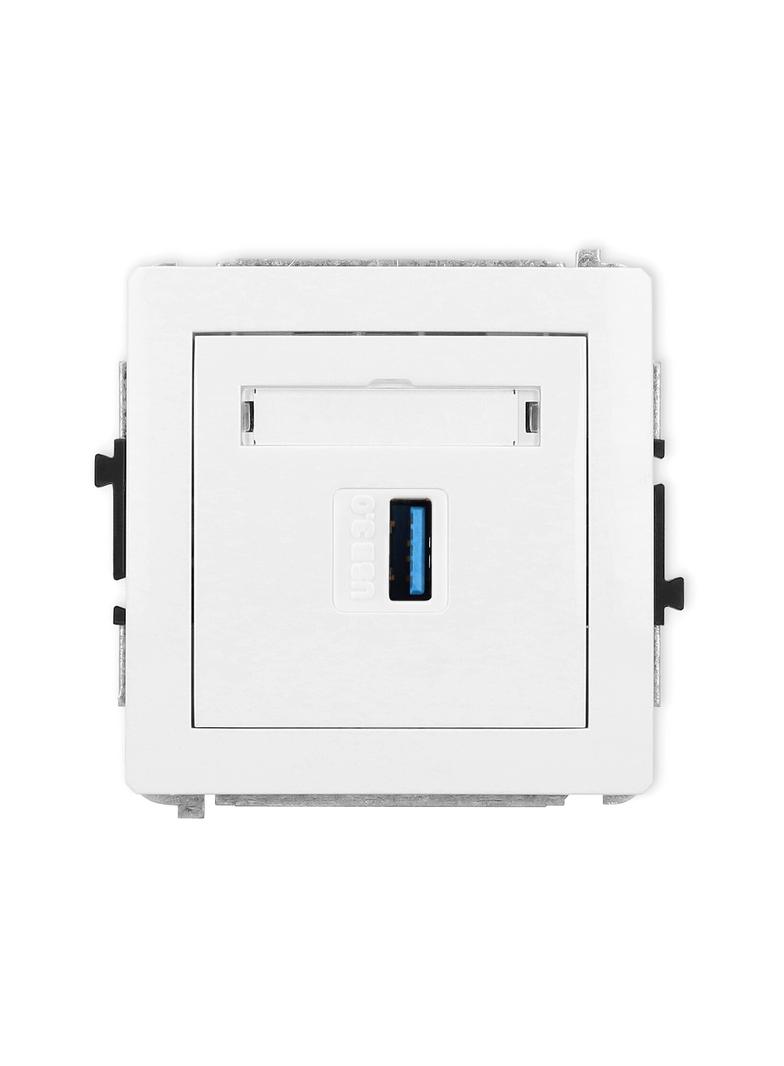 DECO Gniazdo pojedyncze USB A-A 3.0 biały DGUSB-5 KARLIK