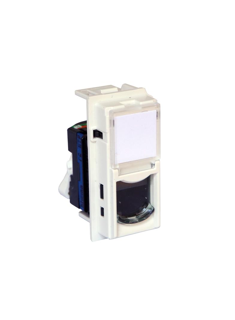 LIVING NOW - GNIAZDO RJ45 - UTP - KAT.6 - 1 MODUŁ - BIEL, Bticino