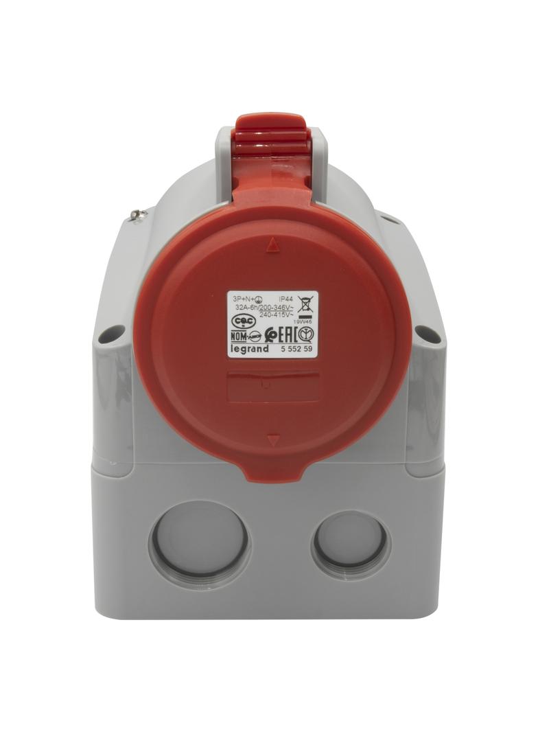 P17 TEMPRA PRO GNIAZDO STAŁE 32A 3P+N+Z 400V IP44, Legrand