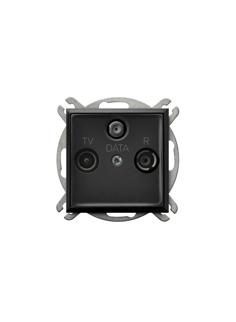 ARIA Gniazdo RTV-DATA - kolor czarny metalik