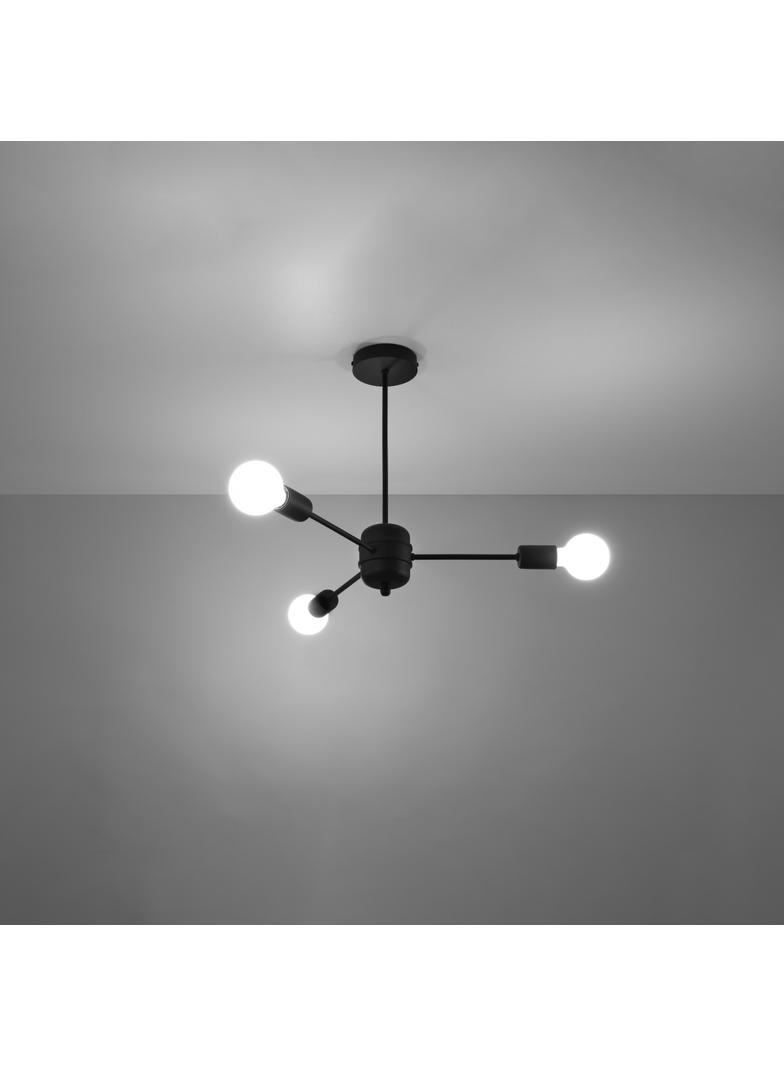 Sollux Żyrandol LANGO 3 czarny SL.1021