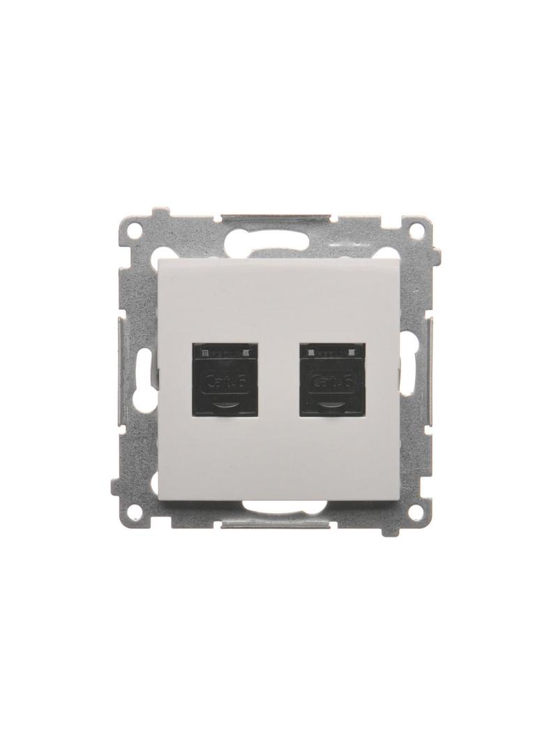 Simon 54 Gniazdo komputerowe podwójne z przesłoną