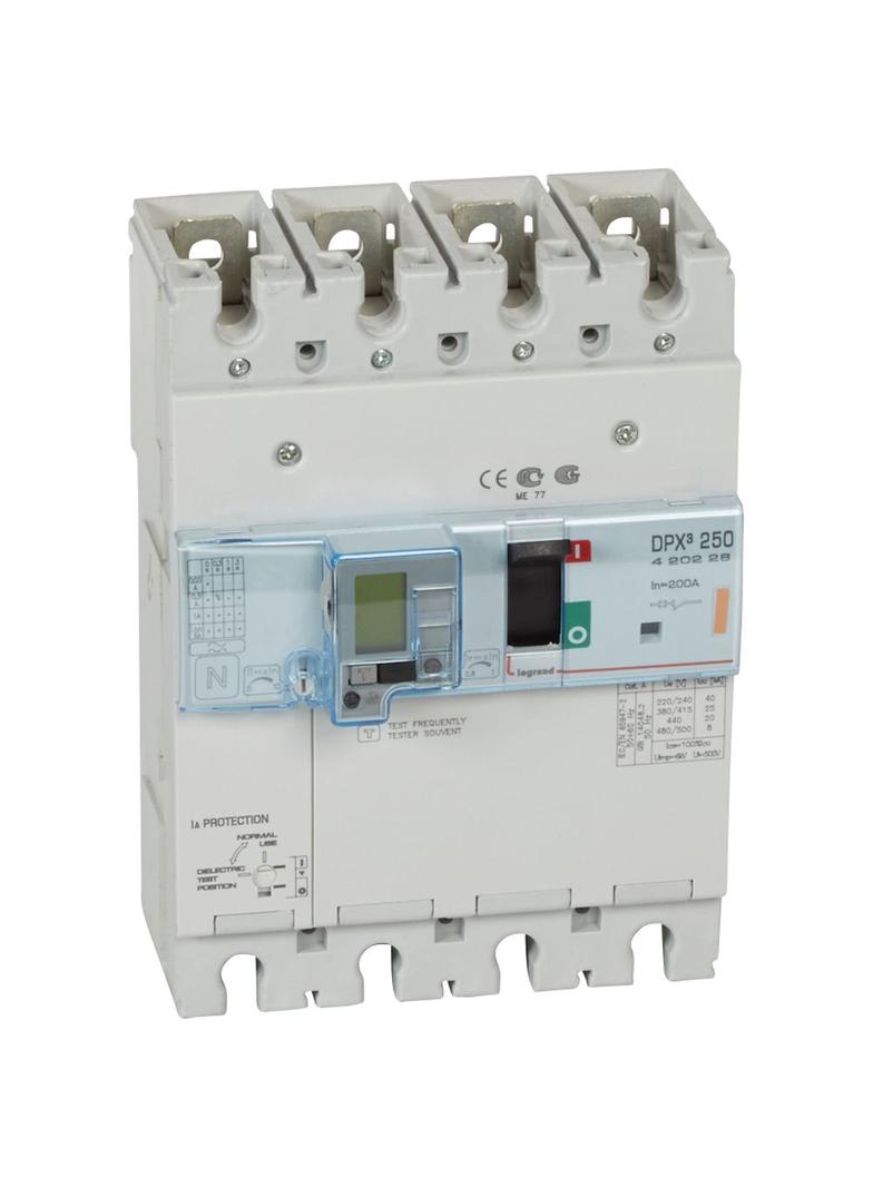 Wyłącznik DPX3 250 Z Zab. R-Pr. 4P 200A 25Ka 420228 LEGRAND