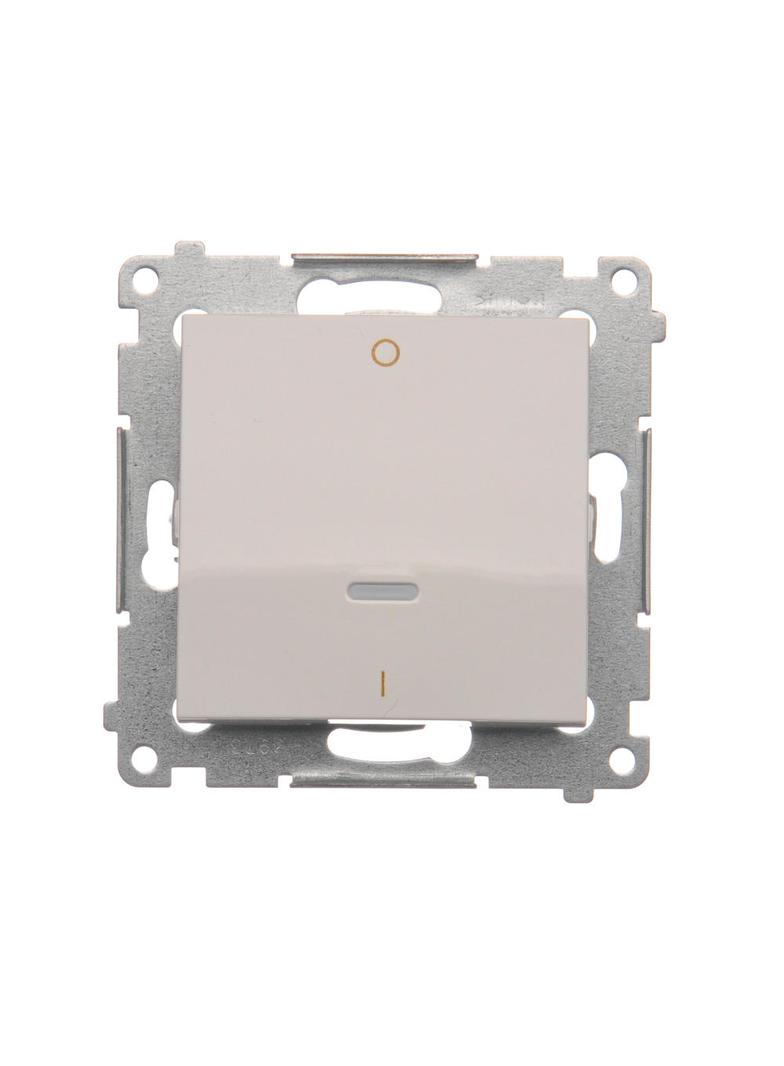 Simon 54 Łącznik dwubiegunowy z podświetleniem LED 10A szybkozłączka biały