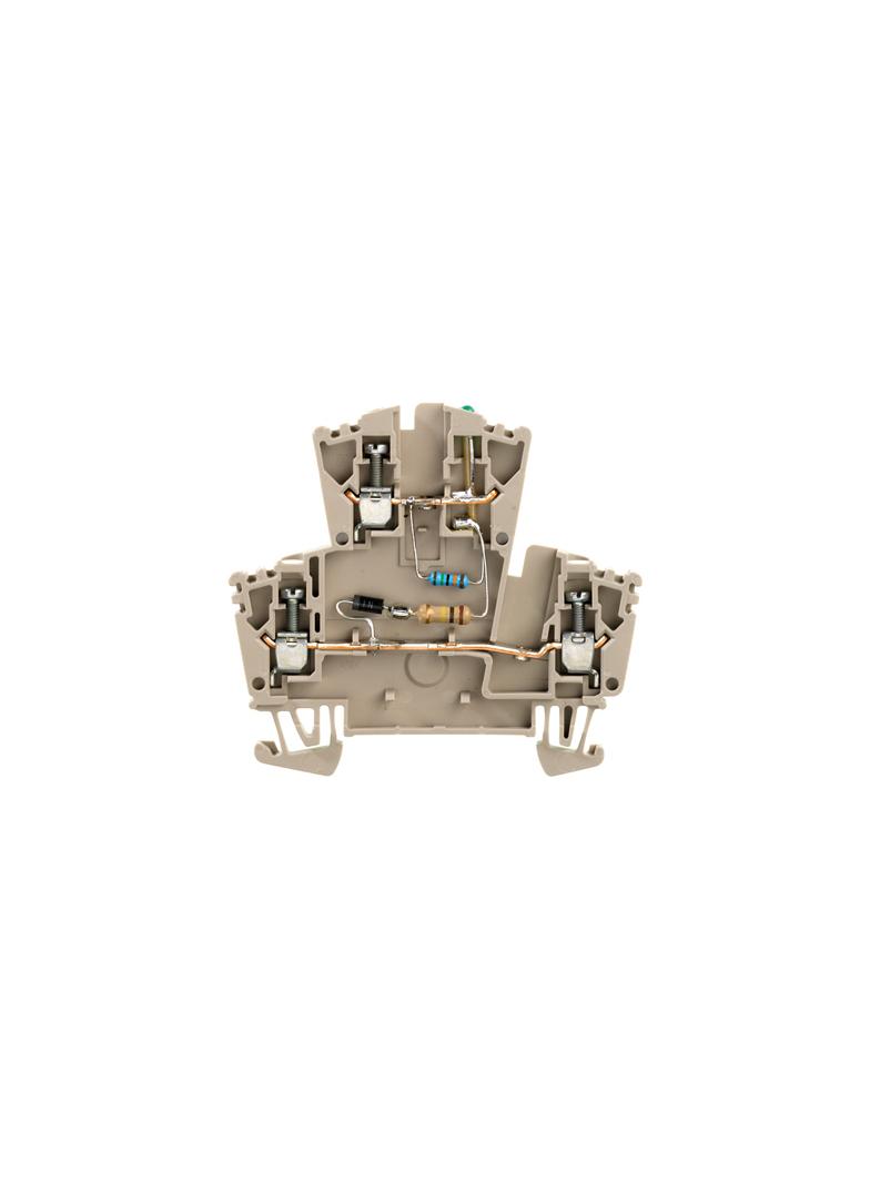 WDK 2.5 LD/GN 1D 2R 230 Złączki szynowe z elementami elektronicznymi /25szt./ WEIDMULLER