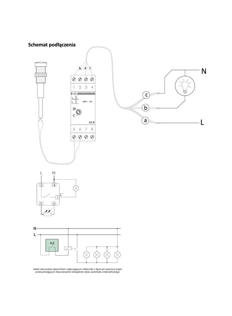 Automat zmierzchowy 16A U=12-264AC/DC