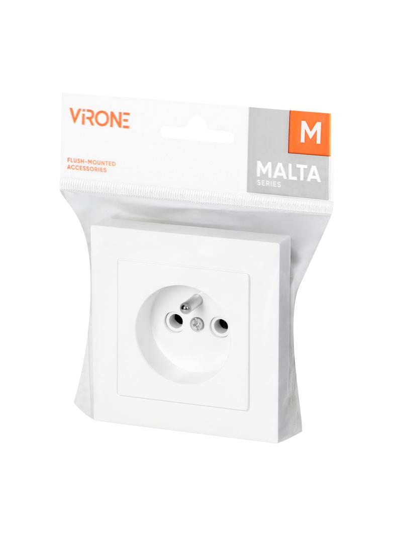 Gniazdo pojedyncze podtynkowe 2P+Z Malta, 16A, 250V, PT-16M, biały FMS-105/W ORNO