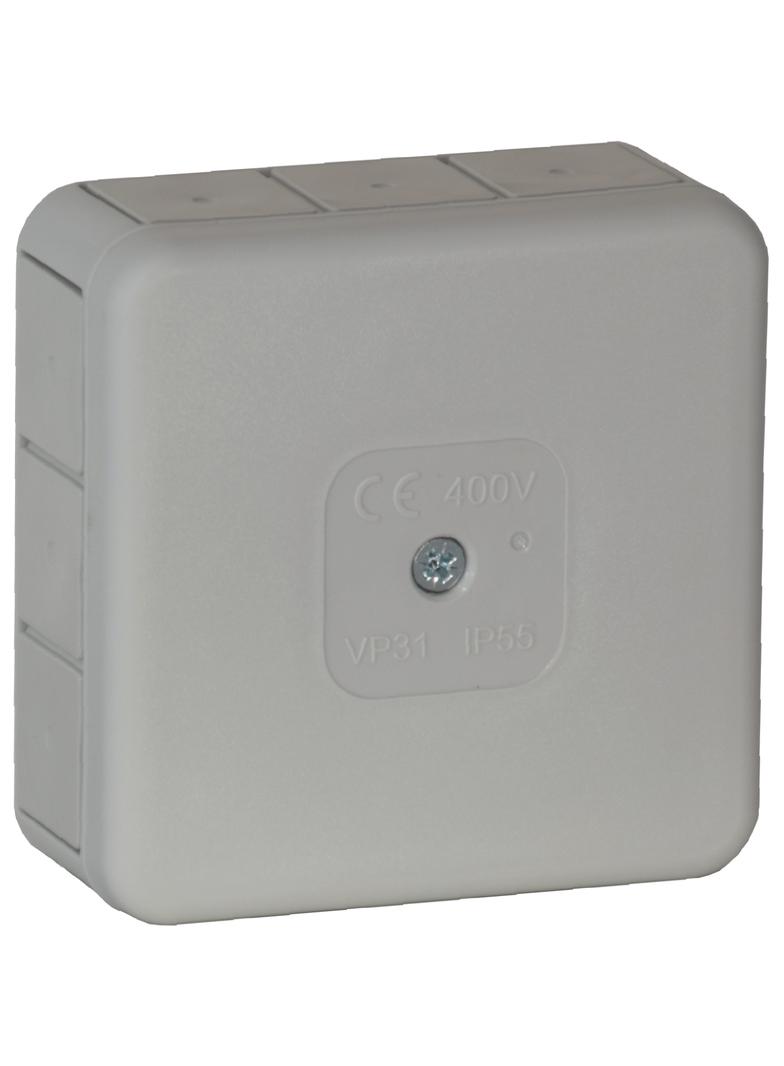 Puszka n/t PRO IP55 400V 12 przepustów gumowych 85x85x37mm szary 60 szt. OR-JB-13807/G/60 ORNO