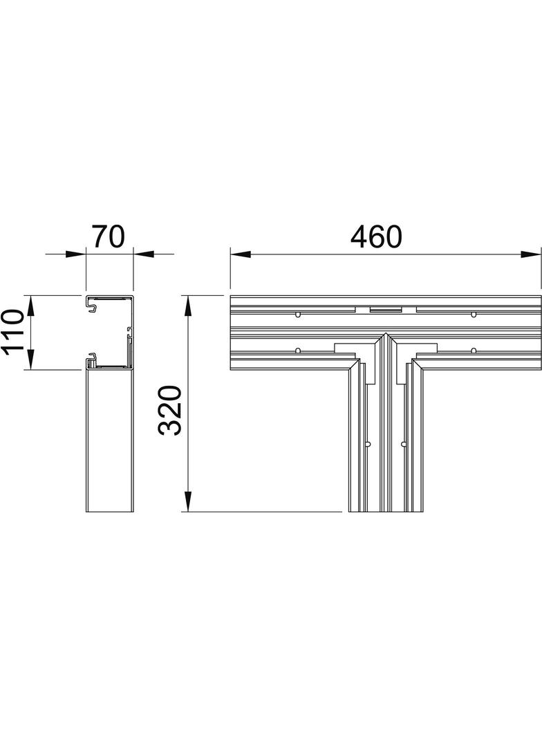 GK-T70110RW, Trójnik 70X110 CZ.B.