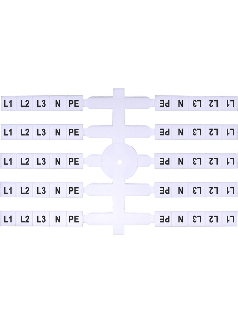 Oznacznik elastyczny (40 x 5szt.) EO3 L1,L2,L3,N,PE 003901816 ETI