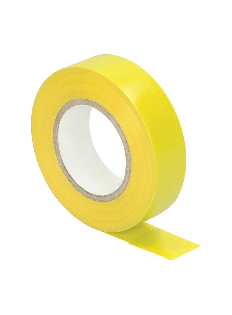 Taśma izolacyjna żółta, uniepalniona, szerokość 19mm, grubość 0,13mm, długość 20m