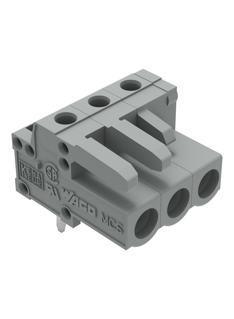 MCS-MIDI Classic gniazdo kątowe 3-bieg. szare raster 5 mm