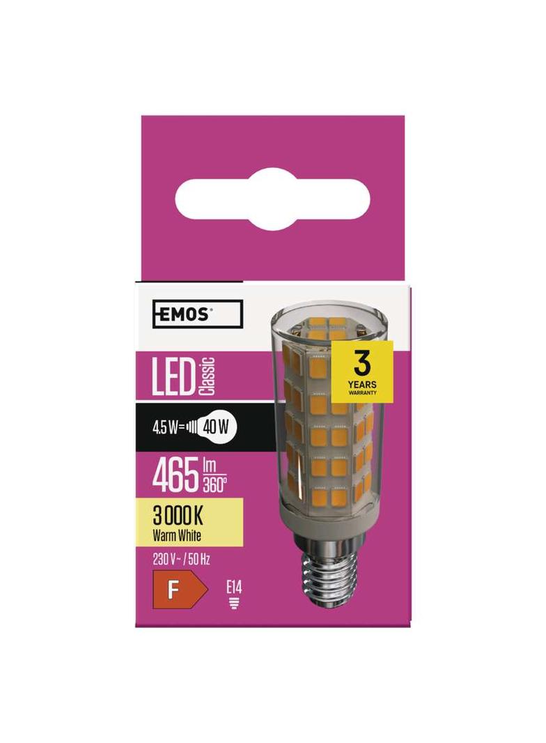 Żarówka LED do okapu 4,5W E14 470lm 3000K CLASSIC ZQ9140 EMOS
