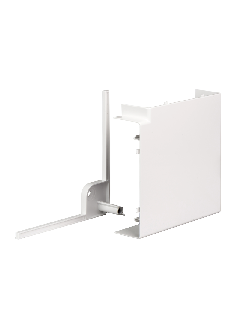 Optiline 45 - kolano 90° - 185 x 55 mm - PC/ABS - biel polarna