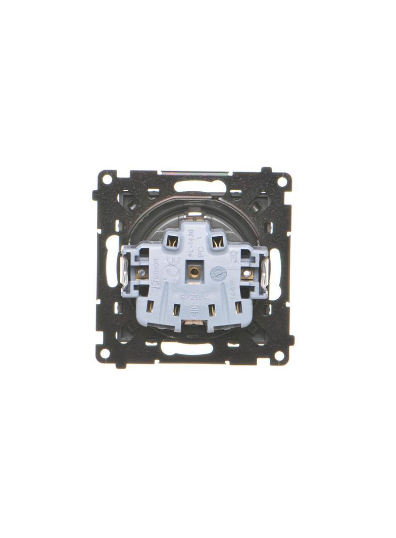 Simon 55 Gniazdo Schuko z przesłonami szybkozłączka Grafitowy mat TGSZ1CZ.01/116 KONTAKT