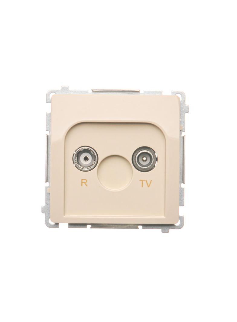 Simon Basic Gniazdo antenowe R-TV przelotowe 10 dB 1x wejście: 5–862 MHz beż