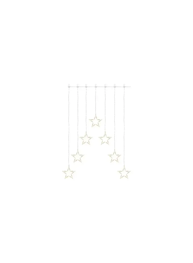 Dekoracje - 70 LED sople gwiazdki 67x125 cm ciepła biel, IP44