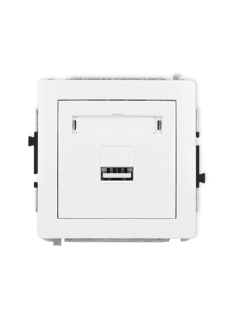 DECO Ładowarka USB pojedyncza USB A, 5W max., 5V, 1A biały DCUSB-1 KARLIK