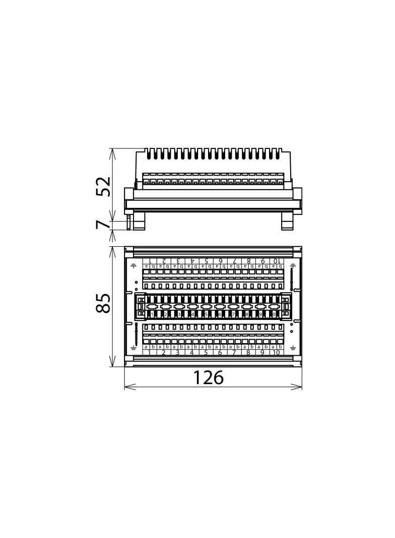 Listwa rozłączna LSA z dodatkową płytką i zaciskami śrubowymi