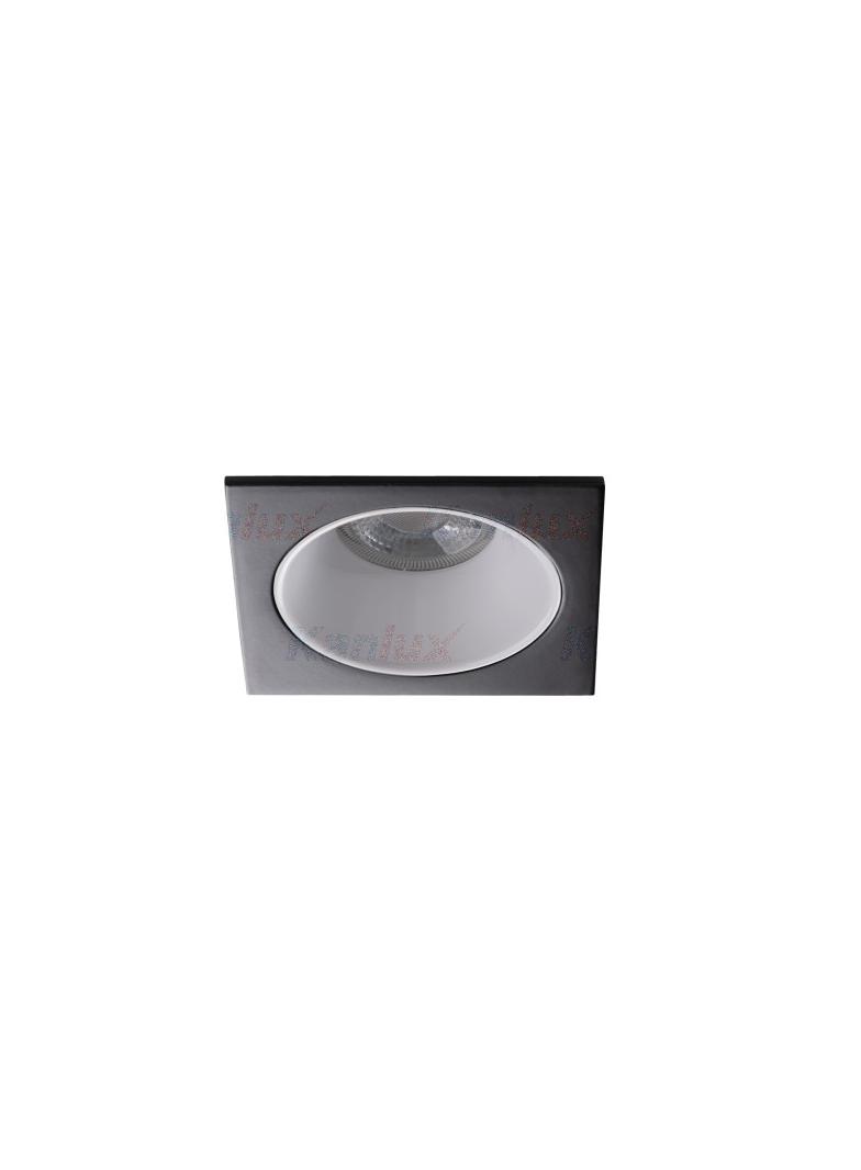 GLOZO DSL W/B Oczko sufitowe GLOZO DSL W/B kwadratowy stop aluminium kolor biały / czarny 1XGx5,3/GU