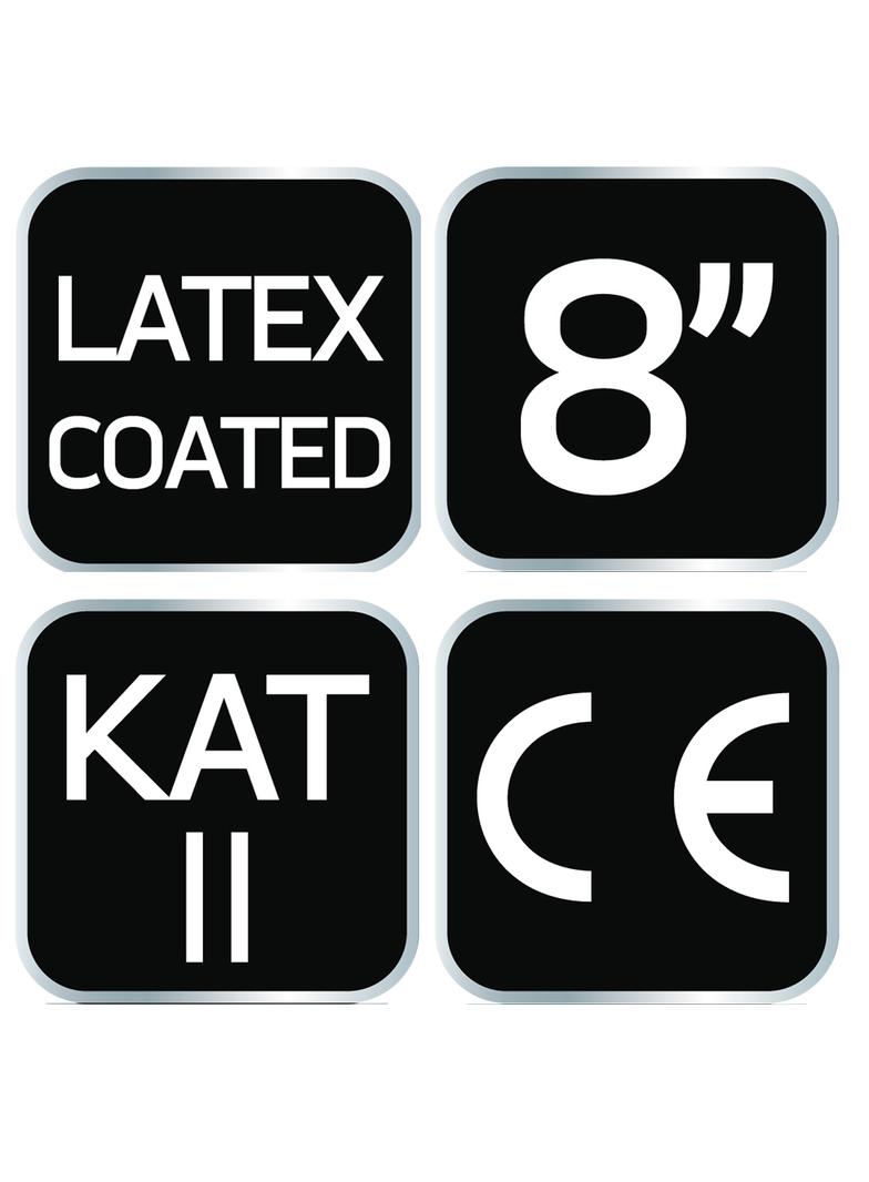 Rękawice robocze, bawełna z poliestrem pokryta lateksem, 2143X, rozmiar 8