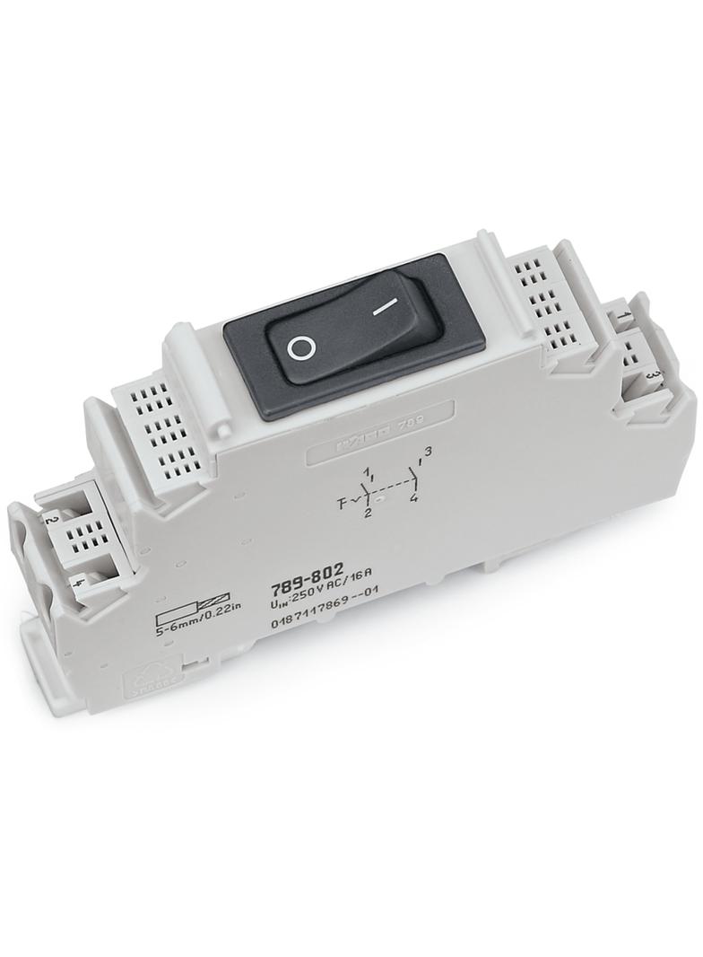 Moduł łącznika z wyłącznikiem napięcie łączeniowe 250V AC prąd łączeniowy 16A 789-801 WAGO