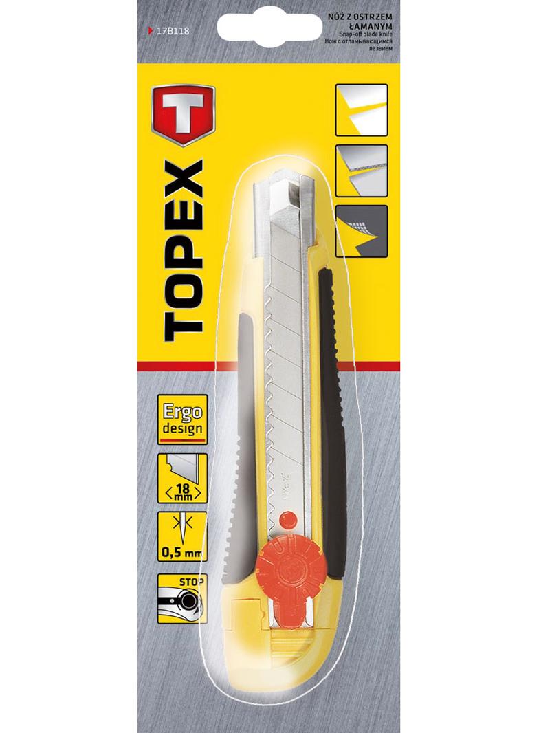 Nóż z ostrzem łamanym 18 mm, blokada śrubowa