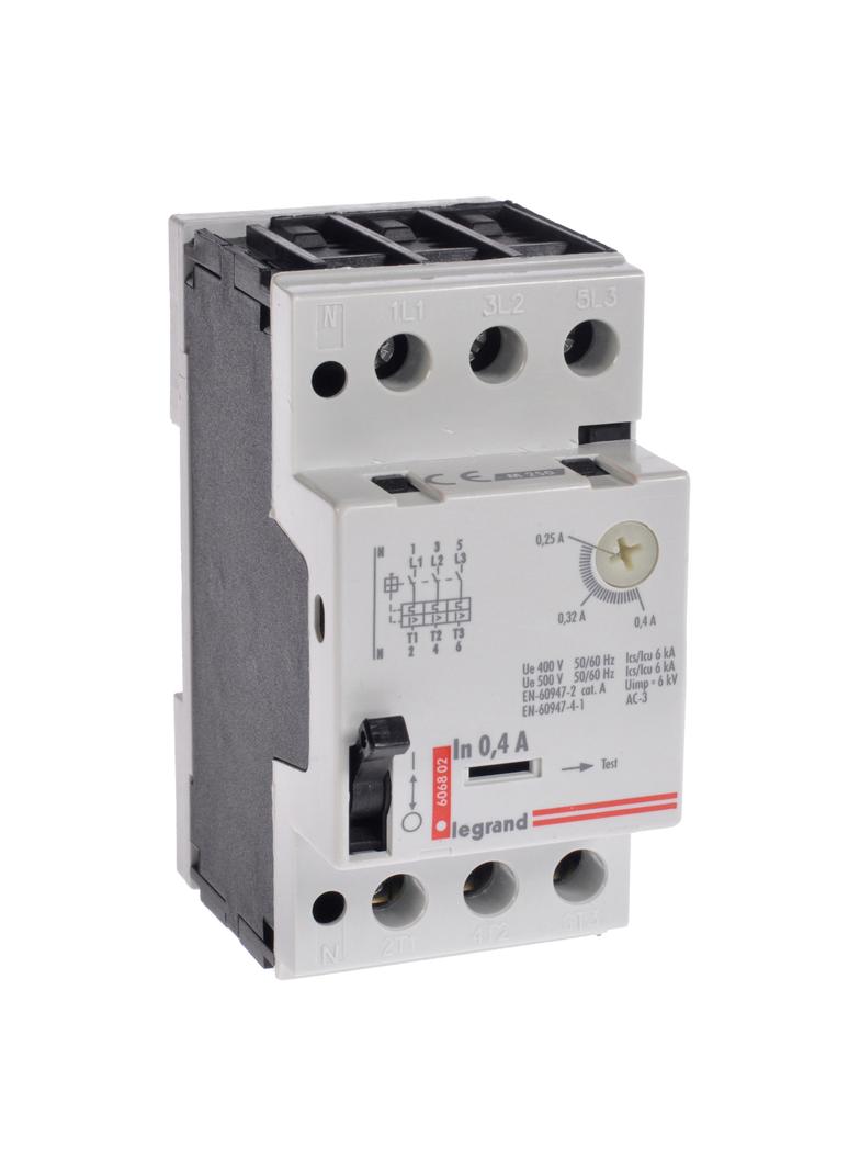 Wyłącznik Silnikowy 3P 0,09Kw 0,25-0,4A M 250 0,4 606802 LEGRAND