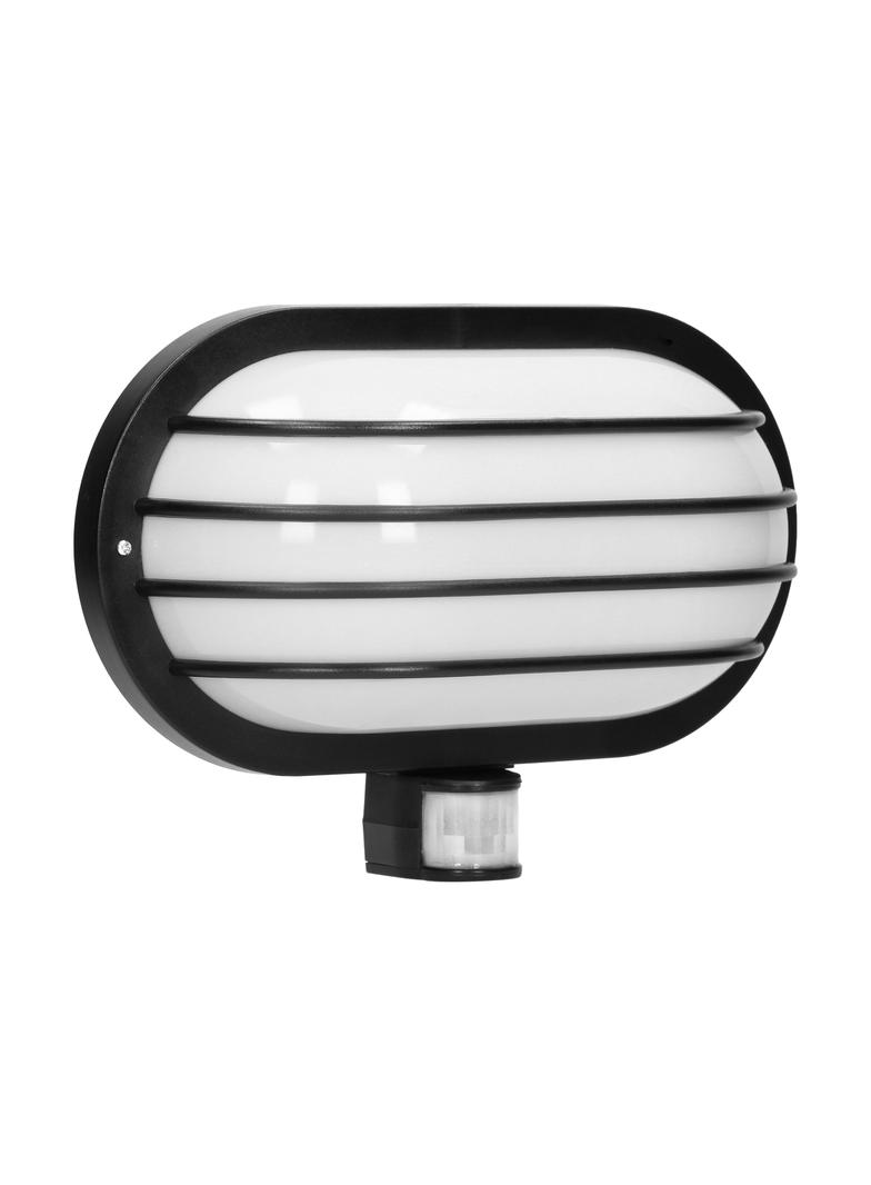 LASO oprawa ogrodowa z czujnikiem ruchu 180st 1x60W E27 IP44 plastik czarna LF-2/B ORNO