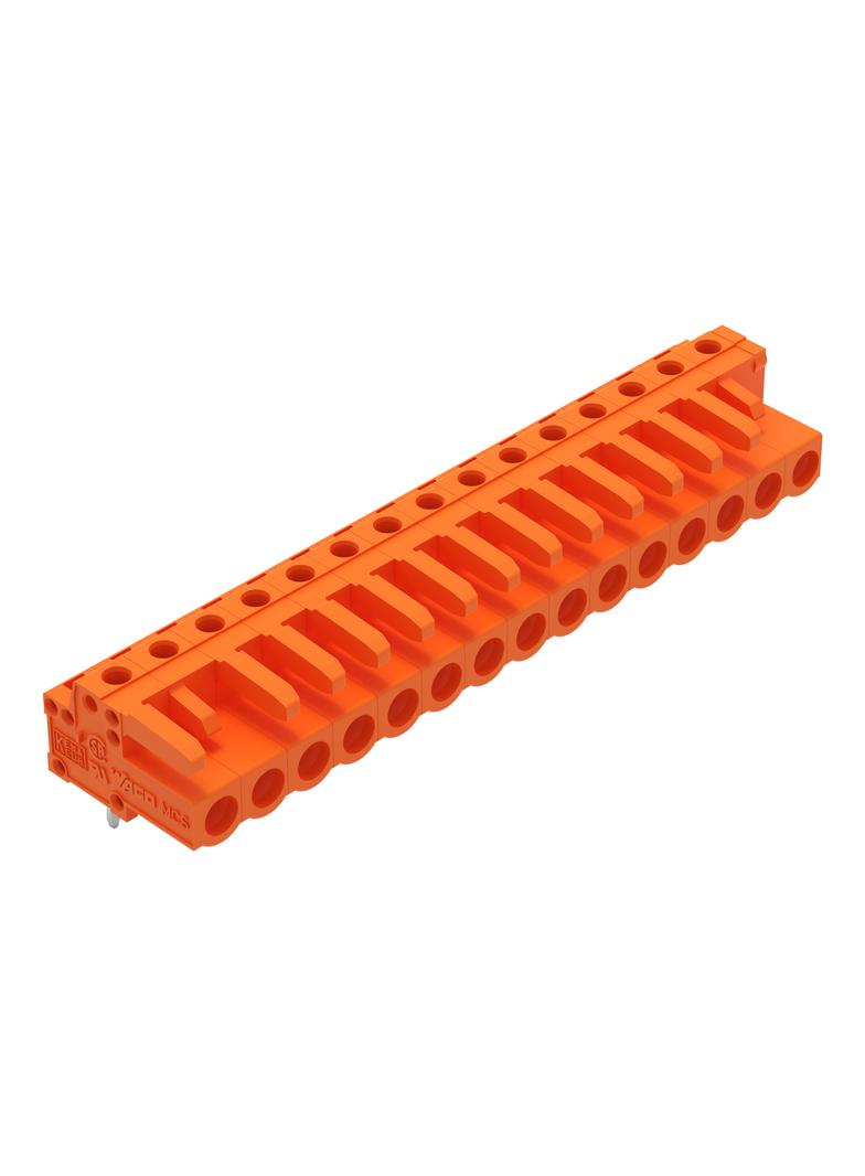 MCS-MIDI Classic gniazdo kątowe 15-bieg. pomarańczowe raster 5,08 mm