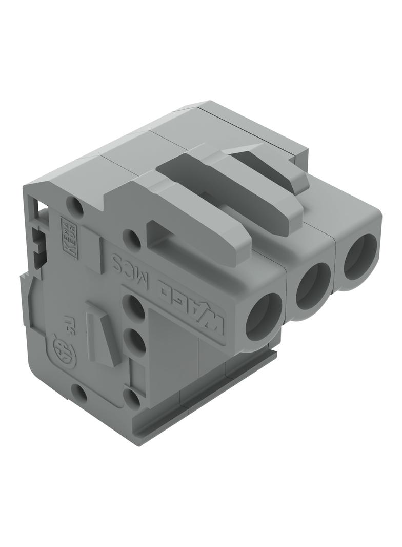 MCS-MIDI Classic gniazdo kątowe 3-bieg. szare raster 5 mm /100szt./ WAGO