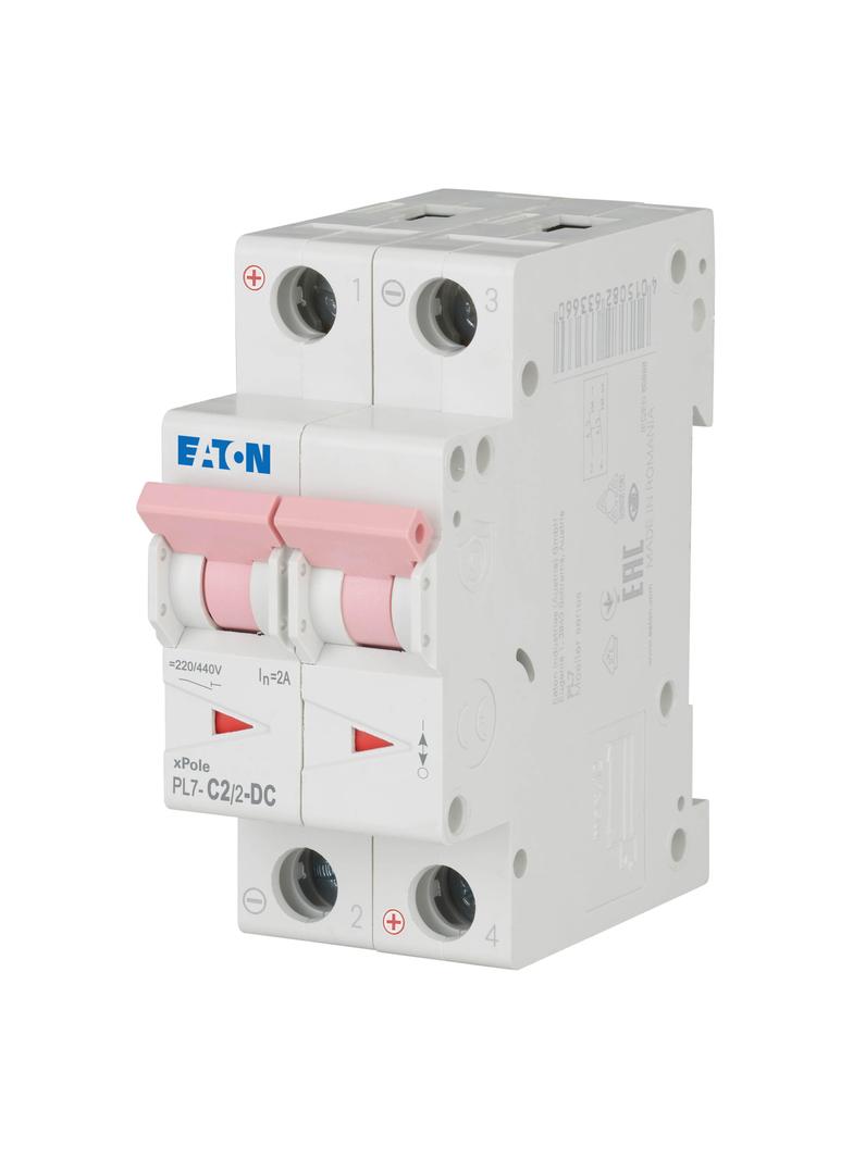 PL7-C2/2-DC Wyłącznik nadprądowy 10kA DC C2A 2P 264896 EATON