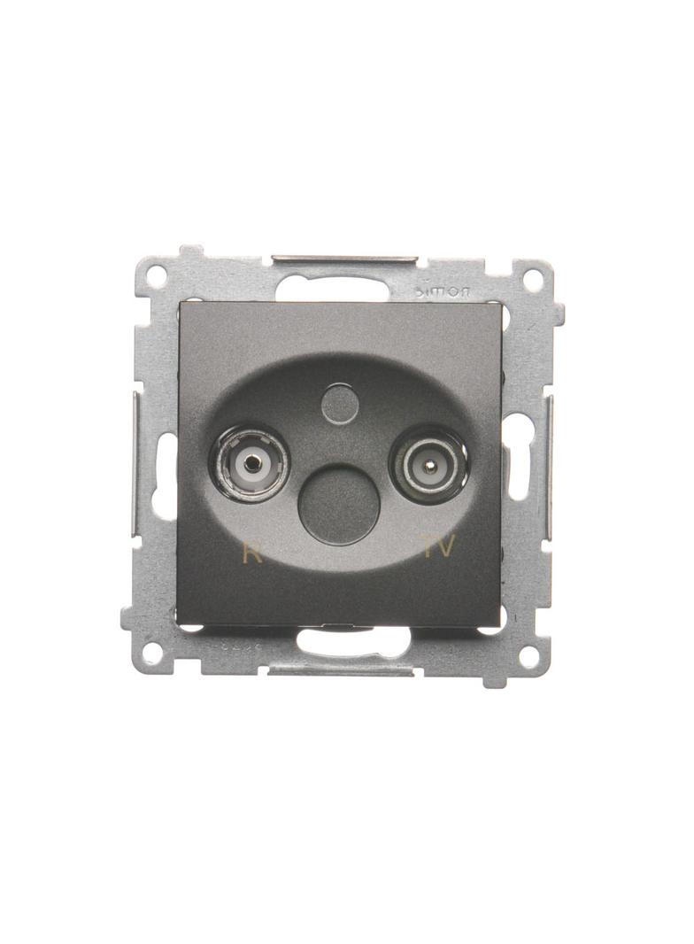 SIMON 54 WMDA-01100z-048 Gniazdo antenowe R-TV zakończeniowe do gniazd przelotowych (moduł); antracy