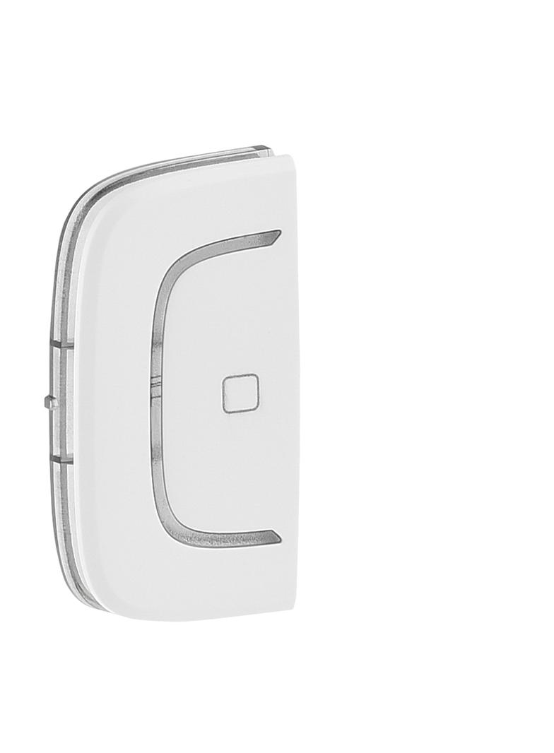 MY HOME VALENA ALLURE - KLAWISZ DO STEROWANIA SILNIKIEM ROLET LEWY STOP BIAŁY, Legrand