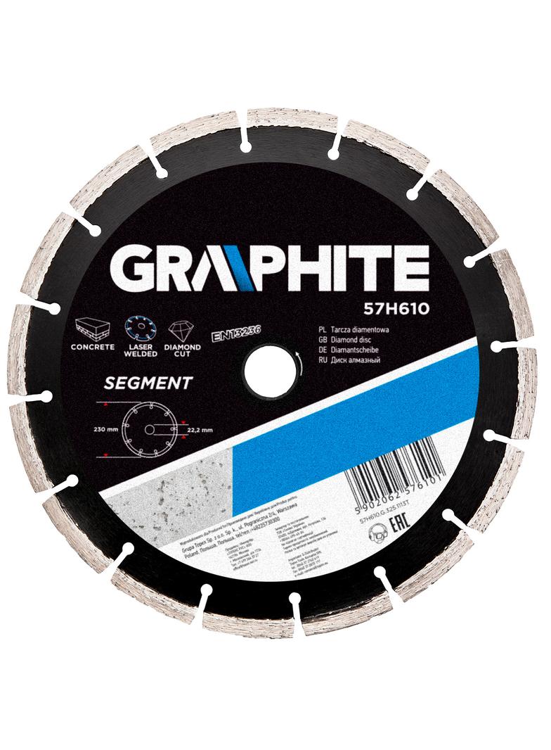 Tarcza diamentowa 230 x 22.2 mm, segmentowa, spawana laserowo