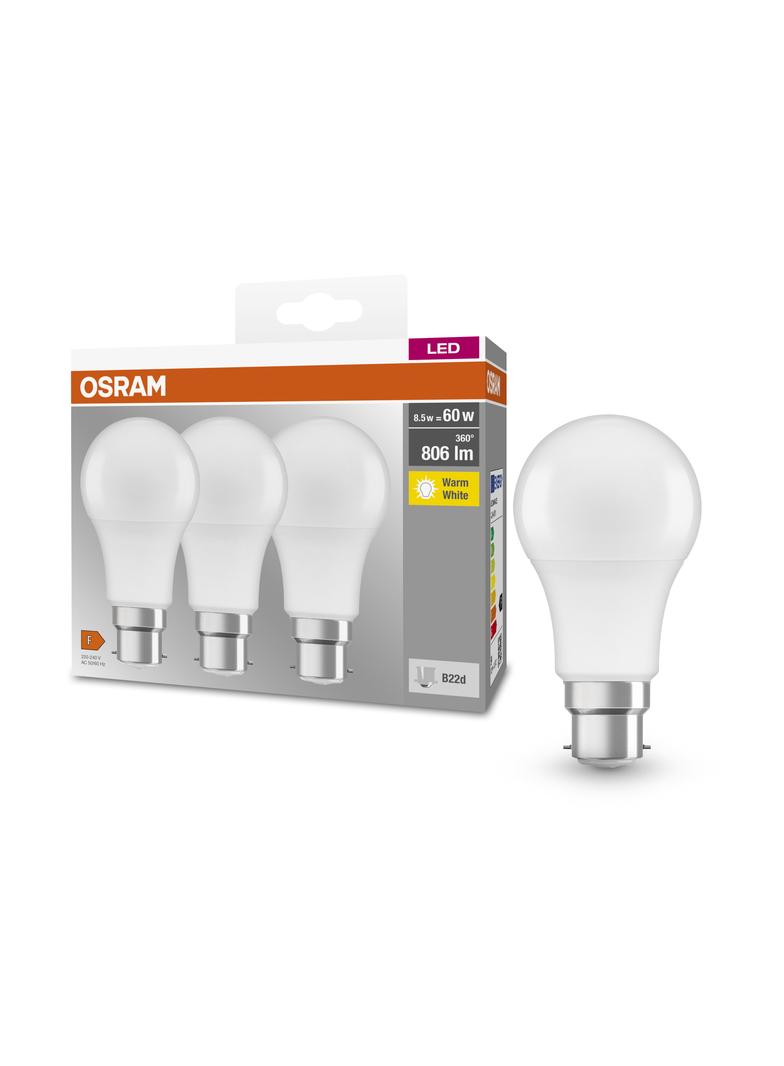 Lampa LED BASE Classic A60 8,5W/827 230V plastik B22D FS3 OSRAM