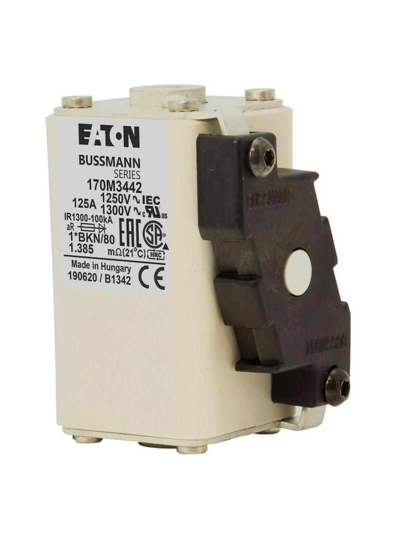 FUSE 125A 1250V 1*BKN/80 AR CU Wkładka szybka 125A AC 1250V rozmiar 1 45x59x81 mm aR 170M3442 EATON