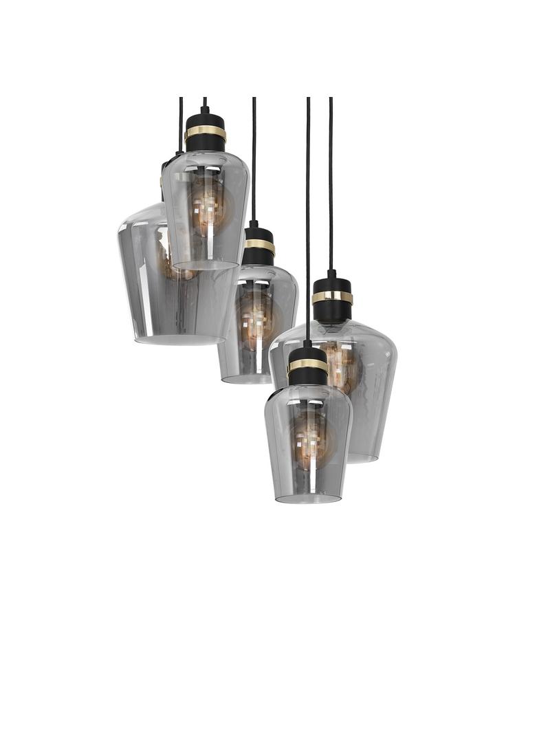 lampa wisząca Richmond 5xE27 czarno/złota MLP6542 Milagro