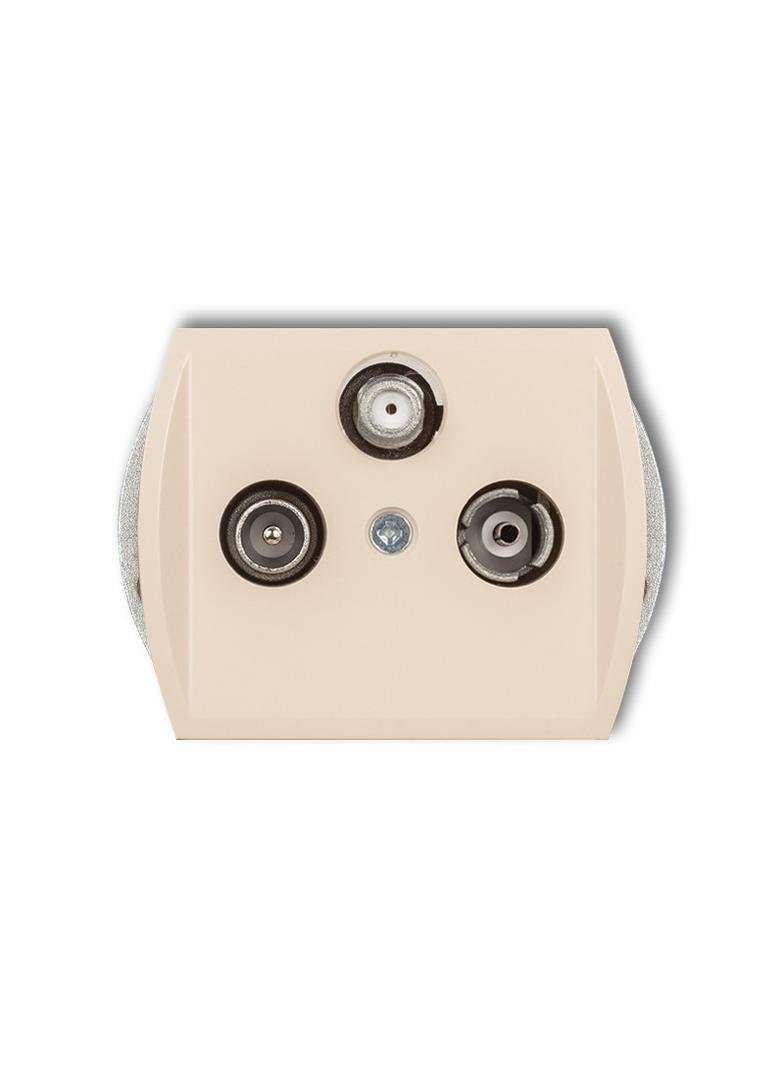 TREND Mechanizm gniazda abonenckiego RTV-SAT przelotowego 10dB beżowy