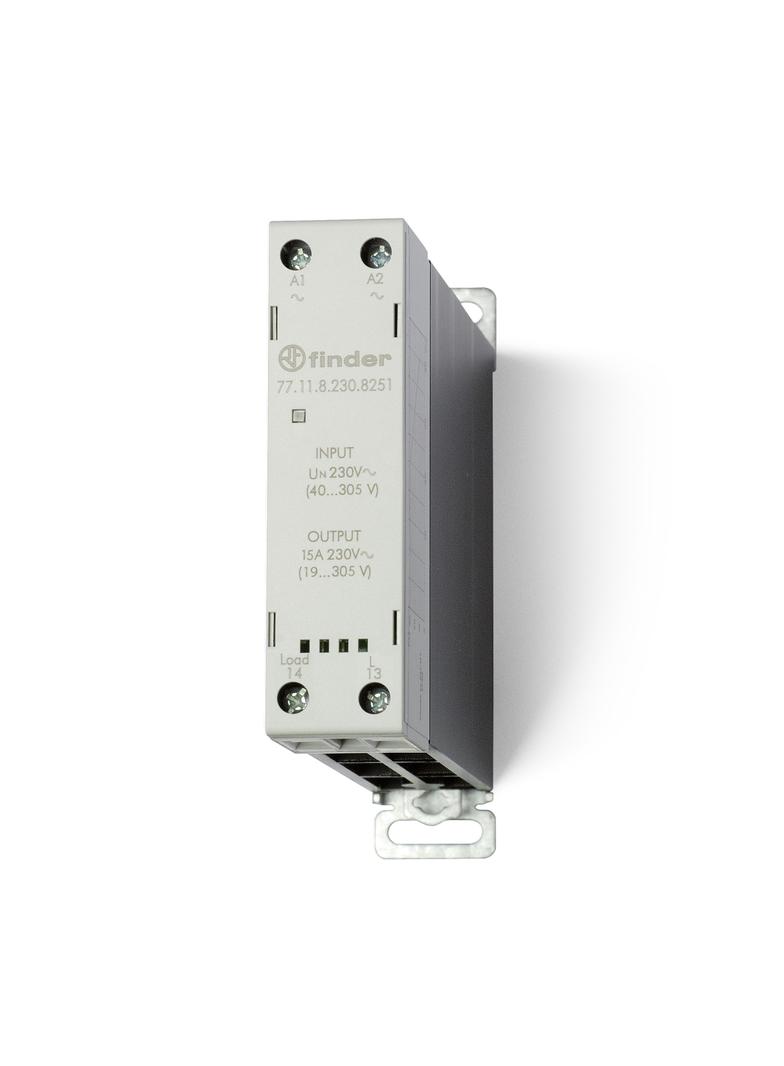 Przekaźnik modułowy półprzewodnikowy 1 Z; 15A; sterowanie 230V AC; wyjście 230V AC; załączanie natyc