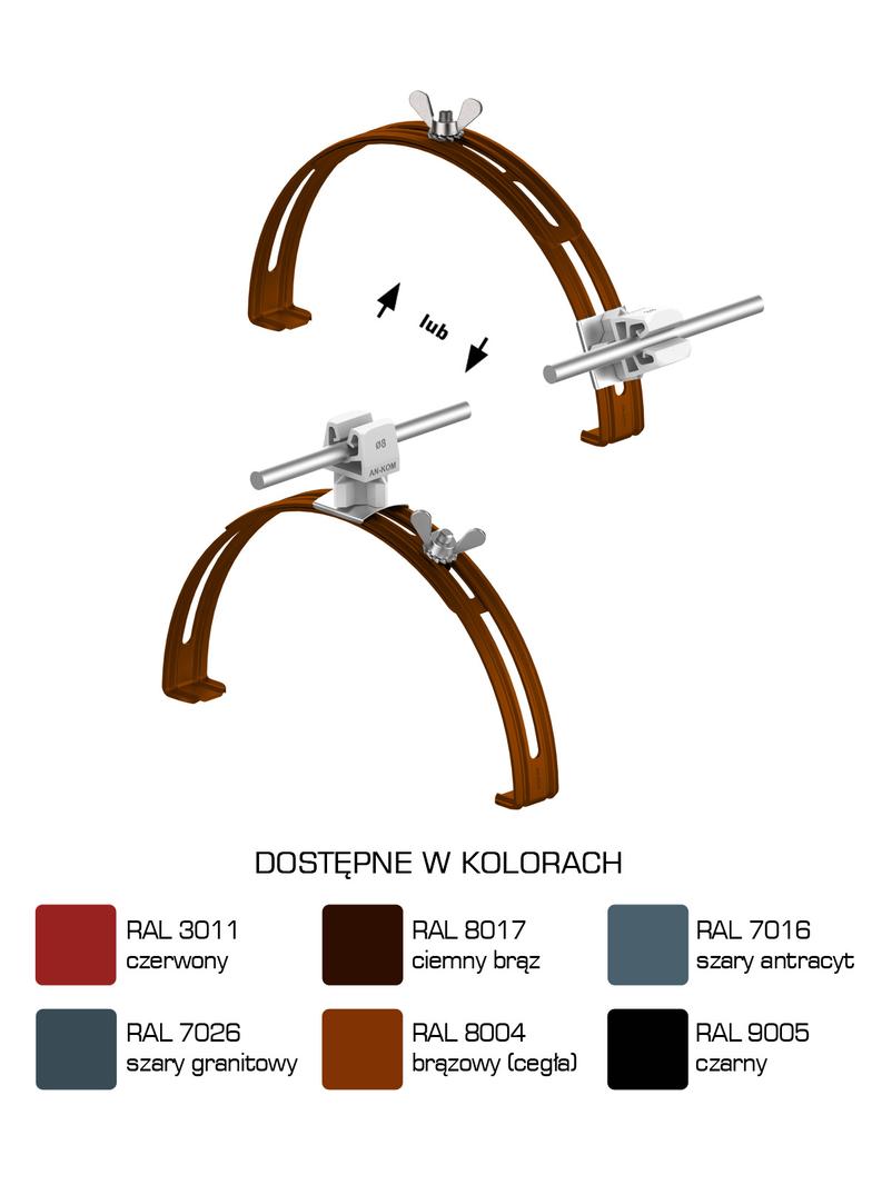 AN-15P/LA/S-N Uchwyt gąsior.rozsuw.Z-zatrz. H=3,5cm /LA/ szary
