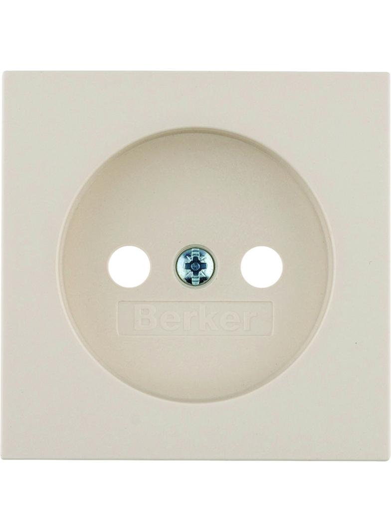 BERKER B.Kwadrat Płytka czołowa do gniazda bez uziemienia krem 3961038992 HAGER