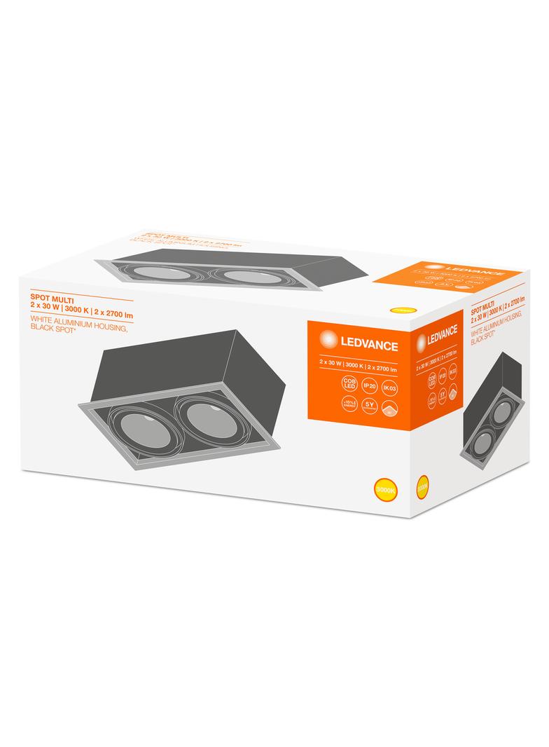 Oprawa SPOT MULTI 2x30W 3000K FL WT BK