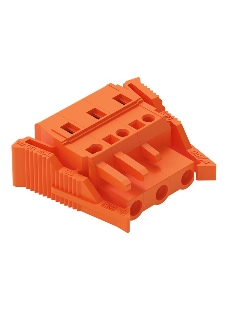 MCS-MIDI Classic gniazdo 3-bieg. pomarańczowe raster 7,62 mm /50szt./ WAGO
