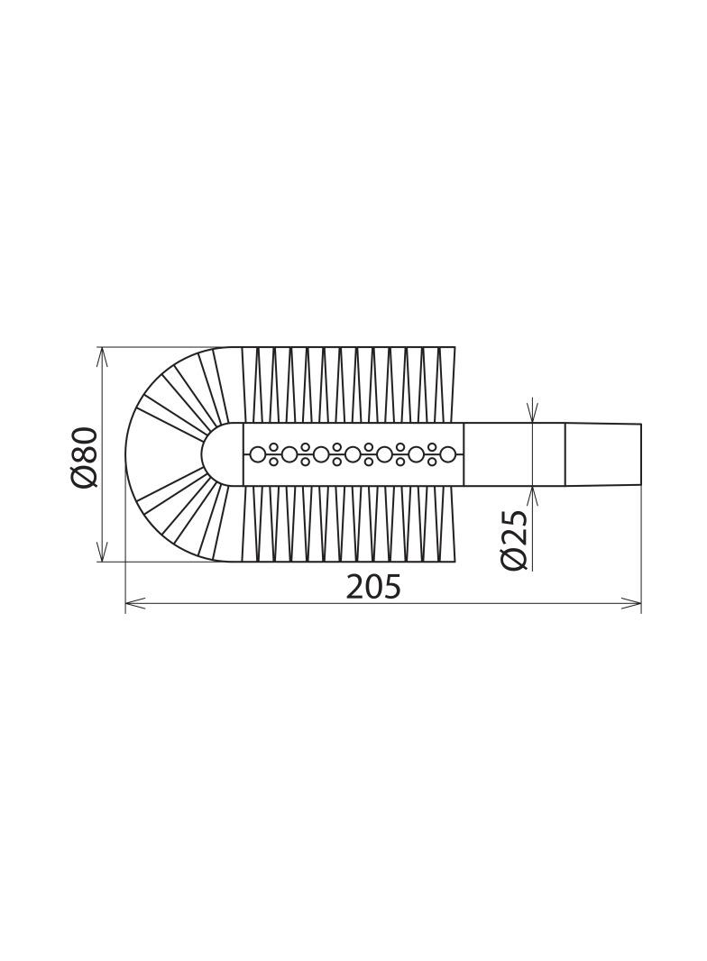 Szczotka prętowa cylindryczna fi 80 mm dł. 240 mm