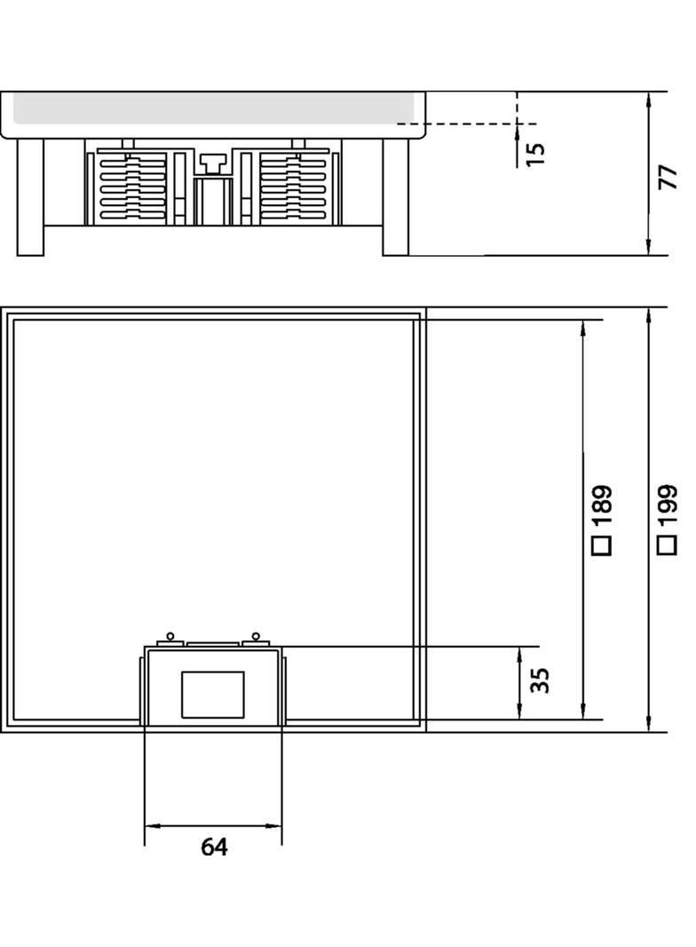 tehalit.VE-EE Pokrywa uchylna IP30 5kN EKQ06 200x200 15mm stal nierdzewna EKQ060LE15 HAGER