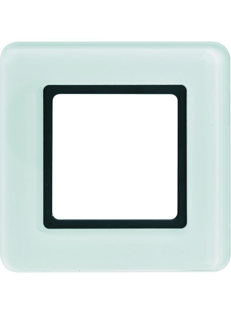 Q.7 Ramka 1-krotna do modułu podświetlenia LED, szkło, białe 10116179 HAGER