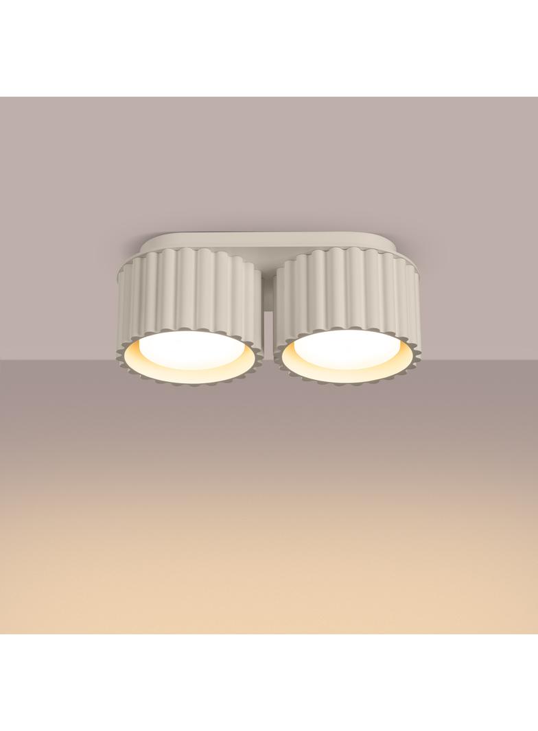 SOLLUX Plafon AURA 2 beżowy Gx53 ; SL.1793